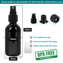 Black Glass Small Spray Bottle 2 oz 24 Packs,Fine Mist Sprayer Small Clear Bottles,Refillable Containers mini spray bottles for Cleaning Solutions and Skin Care (Black 24pcs) by GreenHaven Gardens
