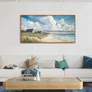 HGUAOA Coastal Canvas Wall Art - Large Landscape Wall Art for Living Room - Ocean and Beach Painting - Blue Artwork for Bedroom Decor - Above Bed Wall Pictures -Beach Theme Print Art by CozyNest Decor