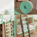 Bunk Bed Ladder Pads,Traction Treads for Stair Steps,Soft Extra-Wide Edge Protector,Self-Adhesive Bunk Bed Ladder Cover Foam Padding,Furniture 16.5 Ft Light Green by TinyTreasures Baby Boutique