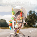 TUMAMA Hanging Baby Toys, 4 Pack Vegetable Crib Stroller Baby Gym Mobile Plush Toys, Early Baby Cognitive Sensory Hanging Rattle Toys with Teether. Suitable for Babies 0, 3, 6, 9, 12 Months by TinyTreasures Baby Boutique