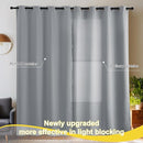 NICETOWN Grey Blackout Curtains for Bedroom 63 Inch Long - Grommet Thermal Insulated Plylux Curtains Light Block Room Darkening Window Drapes for Living Room, 2 Panels, 42 x 63 Inch, Dove Gray by TinyTreasures Baby Boutique