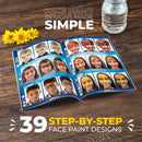 Face Painting Kit for Kids - Non-Toxic and Hypoallergenic Face Paint Kit with 24 Colors, Stencils, Book, and Professional Halloween Makeup Kit - Safe and Easy to Use Face Paint Kit for Kids by TinyTreasures Baby Boutique