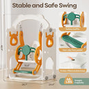 Mloong 12 in 1 Toddler Slide and Swing Set, Kids Slide for Toddlers 1-3 Years Old, Baby Playset Indoor Outdoor with Basketball Hoop Drawing Golf(Yellow & Green)(82×67×41in) by TinyTreasures Baby Boutique