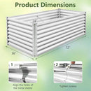 Giantex 6x3x2ft Raised Garden Bed, Large Metal Elevated Rectangular Planter Bed, 271 Gallon Capacity, Outdoor Planting Garden Box for Vegetable Flower Herb Grow (Silver) by GreenHaven Gardens