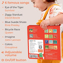 Cali's Books Rock Music Books for Toddlers 1-3 - Singing Button Sound Board Book for 2 Year Old Children, Musical Toddler Rock Songs Toys, 18 Month Interactive Learning Toy, USB-C Rechargeable by TinyTreasures Baby Boutique