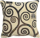 C Charlotte Home Furnishings Inc Lebensbaum Branches Cushion Cover | Pure Cotton Decorative Cushion Case | Cushion Cover for Indoor Use | 17x17 Inch Cushion Cover for Living Room I by Gustav Klimt by CozyNest Decor