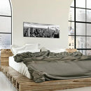 LevvArts New York Canvas Wall Art Black and White City Skyline Picture Panoramic Photo Canvas Print Modern Home Office Living Room Wall Decoration Ready to Hang 20"x55" by CozyNest Decor