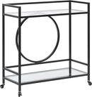 Sauder International Lux Bar Cart, Black Finish by CozyNest Decor