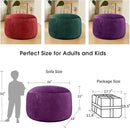 Bean Bag Chairs for Adults - Memory Foam Furniture BeanBag Chair - Kids/Teens Sofa with Soft Micro Fiber Cover - Round Fluffy Couch for Living Room Bedroom College Dorm - 4 ft, Purple by CozyNest Decor