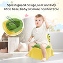 Potty Seat Baby Training Chair Boys Girls Toddler Dinosaur Comfortable children 1-5 years old Baby toilet Animal seat with lid back potty trainer (Yellow) by TinyTreasures Baby Boutique