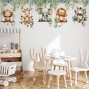 Jungle Animal Wall Decals,Jungle Animals Monkey Elephants, Lions, Zebras, Giraffes Vine Leaves Wall Stickers,Zoo Sticker for Kids Baby Boys Room Nursery Bedroom Playroom Home Decoration. by TinyTreasures Baby Boutique