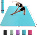 HAPBEAR Extra Large Yoga Mat - 72"x48"/78"x54", 1/4" & 1/3" Thick, Non-Slip, Durable, Eco-Friendly, Wide Exercise Mat for Home Workouts, Yoga, Pilates, Stretching, Meditation (Barefoot Exercise) by TinyTreasures Baby Boutique