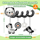 Black and White High Contrast Baby Toys - Sensory Infant Hanging Carseat & Stroller Toy for Newborns 0-6,6-12Months Perfect Easter Birthday & Baby Shower for Babies Boys Girls by TinyTreasures Baby Boutique