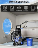Pressure Washer, Power Washer with 6 Quick Connect Nozzles, Inlet Hose & Filter&Foam Cannon for Cars/Fences/Driveways/Patios/Home Cleaning (Blue) by GreenHaven Gardens