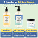 TUBBY TODD Essentials Baby Bath Gift Set – 8.5oz Hair+Body Wash, 8.5oz Bubble Bath & 3.5oz All Over Ointment by TinyTreasures Baby Boutique
