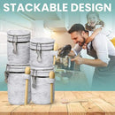 Home Intuition 4-Piece Ceramic Kitchen Canisters Set, Airtight Containers with Wooden Spoons Reusable Chalk Labels and Marker for Sugar, Coffee, Flour, Tea (White Marble) by CozyNest Decor