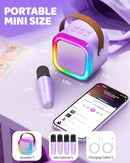 IROO Mini Karaoke Machine for Kids, 2025 TOP Toys Birthday Gifts Ideas for Girls Ages 4, 5, 6, 7, 8, 9, 10, 12+ Years Old, Portable MP3 Player with 4 Wireless Mics for Party by TinyTreasures Baby Boutique
