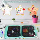 Erasable Doodle Set for Kids - Reusable Magic Drawing Book with 12 Watercolor Pens 14 Page Drawing, Road Trip Car Game Writing Painting Set for Boys and Girls (Sheep) by TinyTreasures Baby Boutique