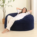 4FT Memory Foam Bean Bag Chair for Adults/Teens, Bean Bag Sofa with Fluffy Removable Cover, for Living Room Bedroom, Blue by CozyNest Decor