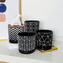 Ton Sin Flower Pots,5.5 Inch Black Ceramic Planter with Drainage Hole,Indoor Cylinder Plant Pots with Saucer,Cactus Succulent Outdoor Garden Pots Set of 4 by GreenHaven Gardens