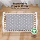 KeaBabies 2-Pack Organic Crib Sheets for Boys, Girls - 52x28 Fitted Crib Mattress Sheet Neutral, Breathable Jersey Cotton Cover for Baby Bed, Toddler Mattress, Soft & Cute Prints (Rainbow) by TinyTreasures Baby Boutique