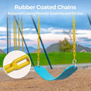 PACEARTH 2 Pack Swings Seats Holds 660lbs with 68.9 inch Anti-Rust Chains Plastic Coated 23.6 inch Tree Hanging Straps and Locking Buckles Playground Swing Set Accessories Replacement (Sky-Blue) by TinyTreasures Baby Boutique