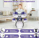 M SANMERSEN Kids Toys Jazz Drum Set - Upgraded Rock Drum Kit with Stool Musical Instruments Educational Birthday Christmas Toys Gifts for Toddlers Child Boys Girls Aged 3 4 5 6 7 8 Year Old by TinyTreasures Baby Boutique