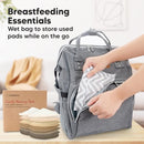 Organic Nursing Pads - 14 Washable Viscose Derived from Bamboo Breastfeeding Pads, Wash Bag, Reusable Breast Pads for Breastfeeding, Nipple Pads for Breastfeeding Essentials(Coffee, XL 5.5") by TinyTreasures Baby Boutique