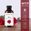 Majestic Pure Rose Essential Oil with Glass Dropper - 1 Fl Oz - 100% Pure and Natural Rose Oil - Premium Grade Essential Oils for Diffuser, Aromatherapy, Soap and Candle Making by CozyNest Decor