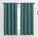 NICETOWN Blackout Curtains for Kids Room - Triple Weave Microfiber Home Thermal Insulated Solid Ring Top Blackout Panels/Drapes for Bedroom(Sea Teal, Set of 2, 52 x 63 Inch) by TinyTreasures Baby Boutique