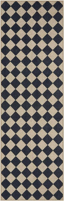 Lahome Checkered Outdoor Runner Rug, 2x8 Kitchen Runner Rugs for Non Skid Washable Entryway Carpet, Checkerboard Non Slip Non Shedding Carpet for Bedroom by CozyNest Decor