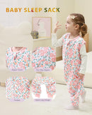HOMEAL 1.0Tog Sleep Sack with Legs, Toddler Sleep Sacks 12M-2T, Pink Rose by TinyTreasures Baby Boutique