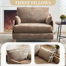 Mid Century Modern Foldable Sofa Bed, 3 In 1 Convertible Sleeper With 3 Pillows by HouseOfZazla