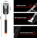 Grill Brush and Scraper, Safe Nylon Bristles Barbecue Triple Scrubbers Cleaning Brush for Cast Iron Grates/Porcelain/Weber Gas/Charcoal Grill，Extra Strong BBQ Cleaner Accessories (Black) by GreenHaven Gardens