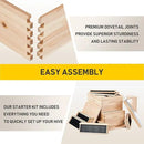 CREWORKS Bee Hive Boxes Starter Kit, 3 Layer Bee House with 10 Medium and 20 Deep Frames & Foundations, Langstroth Beehive for Bee Keeping, Beekeeping Supplies with Plastic Queen Excluder and Nails by GreenHaven Gardens