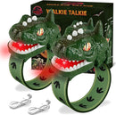 Rechargeable Dinosaur Walkie Talkies for Kids, 2 Pack T-Rex Camping Gear Outdoor Toys Long Range Birthday Easter Christmas Stocking Stuffers for 6 Age+ Boys Girls by TinyTreasures Baby Boutique