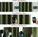 MIULEE Olive Green Back Tab Blackout Curtains 120 Inch Long 2 Panels Set for Bedroom, Rod Pocket/Pinch Pleated Extra Long Thermal Insulated Living Room Darkening Light Blocking 10FT Drapes by TinyTreasures Baby Boutique
