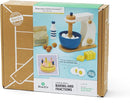 Bake-a-Cake Stand Mixer | KiwiCo Play Kitchen | Kids Baking Set Ages 3+ | Learn Early Math with Wooden Kitchen Play Set | Includes Ingredients, Stand Mixer, Measuring Spoons, Recipe Cards and More by TinyTreasures Baby Boutique
