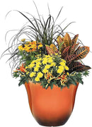 Classic Home and Garden Honeysuckle Resin Flower Pot Planter, Tequila Sunrise, 15" by GreenHaven Gardens