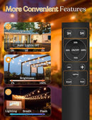 50 FT Outdoor String Lights - LED Waterproof Patio Lights with Dimmer Remote - Edison Bulbs for Porch, Backyard & Cafe/Bistro by CozyNest Decor