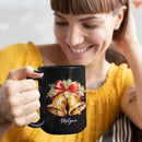 Christmas Jingle Bells Design Ceramic Mug, Custom Christmas Themed Cup With Name, Gift For Sibling, Personalized Coffee Mug With Jingle Bells Design, Customized Xmas Black Cup 11oz 15oz by CozyNest Decor