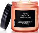 M&SENSE Pink Beach Sands Jar Candle, 11.6oz Pineapple & Coconut Scented Natural Soy Candles for Home Scented, 70 Hour Burn Time, Home Decor Gift for Women, Friends, Family, Colleagues, Couples by CozyNest Decor