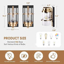 Black and Gold Sconces,Small Bathroom Wall Sconces,Modern Gold Sconces,Single Vanity Light(Bulbs not Included) by CozyNest Decor