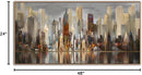 Mofutinpo Abstract Modern Canvas Wall Art for Living Room Cityscape New York Wall Decor City Theme Paintings Brown Framed Pictures Office Artwork Wall Decor Bedroom Above Bed by CozyNest Decor