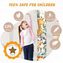 Personalized Name Growth Chart Wall Decor for Kids – Canvas Removable Height Chart Measuring Ruler 59" x 7.9" (Cute Animals) by TinyTreasures Baby Boutique