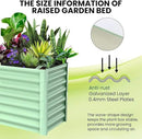 Large Outdoor Planter Boxes Kit Set of 2, 6x3x2ft Galvanized Raised Bed Planter with Open-Ended Base Design, Elevated for Outdoor Plants, Durable Raised Bed for Gardening,Green by CozyNest Decor