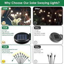 2025 Solar Lights Outdoor Waterproof, 4 Pack Solar Garden Lights, Solar Firefly Lights Outdoor Waterproof, Solar Twinkle Swaying Fairy Light for Pathway Yard Garden Christmas Decorations (Warm White) by GreenHaven Gardens