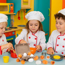 HANSGO Play Food Sets for Kids Kitchen, 6PCS Wooden Toy Food Pretend Play Egg Games for Children Cooking DIY Early Development Learning Skills by TinyTreasures Baby Boutique