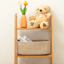 Small Storage Baskets for Organizing | Closet Organizer Bins | Shelf Toy Basket | Woven Rope Baskets | Cube Decorative Box | Shallow Basket | 11.5x7.5x4.7” | 4 Packs Mixed Brown by GreenHaven Gardens