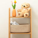 Small Storage Baskets for Organizing | Closet Organizer Bins | Shelf Toy Basket | Woven Rope Baskets | Cube Decorative Box | Shallow Basket | 11.5x7.5x4.7” | 3 Packs Mixed Brown by TinyTreasures Baby Boutique